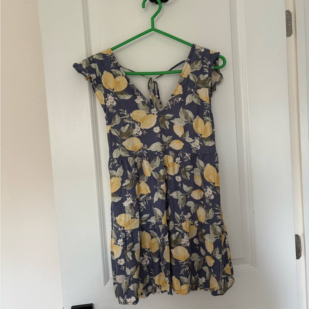 Abercrombie & Fitch Yellow and Blue Floral Dress